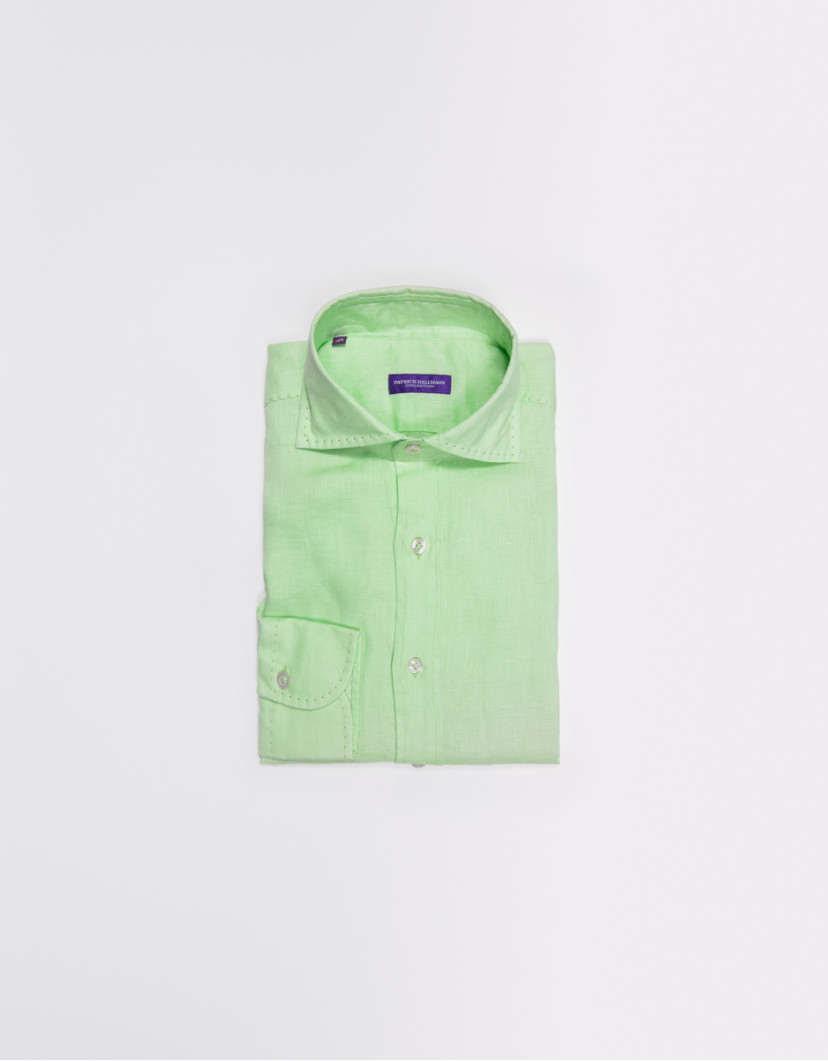 Patrick-Hellmann-Collection-100-Linen-Green-Shirt-image Patrick Hellmann Collection 100% Linen Green Shirt image